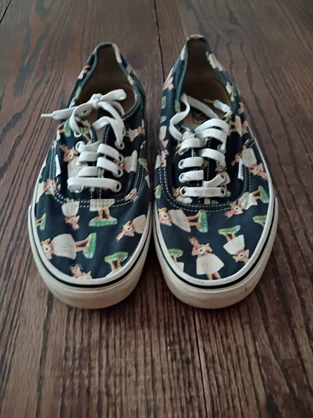 Vans Authentic Digi Hula Girl Hawaiian Print Sneakers Mens 9.5 Womens 11 Rare